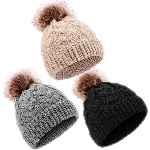 DANMY Baby Beanie Hat, Infant Newborn Toddler Winter Warm Knit Cap for Little Boys Girls, Winter Warm Hat