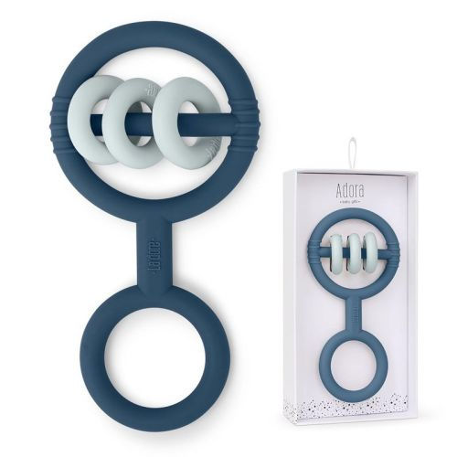 Silicone Baby Rattle Teething Toys - Cute Shaped Teething Relief for 0-6 Months, Easy to Clean Teether Ring - Newborn Essentials