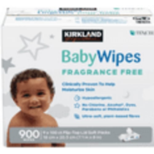 Kirkland Signature Baby Wipes, Fragrance-Free, 9 Packs (900 Total Wipes)