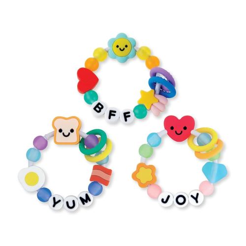 Infantino Friendship Baby Teethers, Soft Silicone Teething Toys, Sensory Textures, Easy to Grip, BPA-Free, Soothes Sore Gums, On-The-Go Travel Teethers, 3-Pack