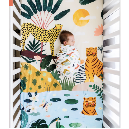 Standard Crib- In The Jungle crib sheet by Rookie Humans