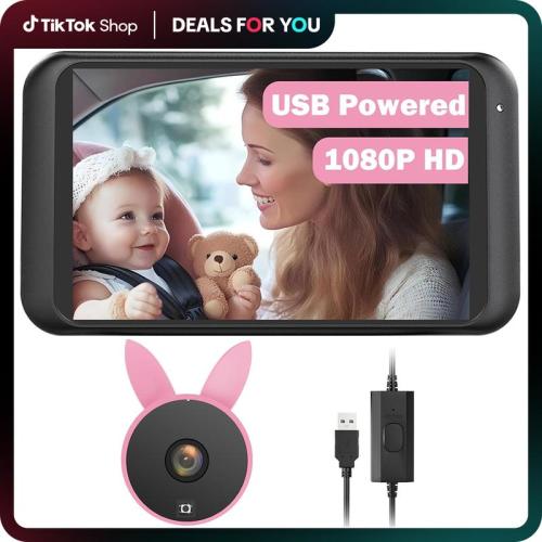 Babyvue USB Power Smart Rotation Car Baby Monitor 1080P Rear - TikTok Shop