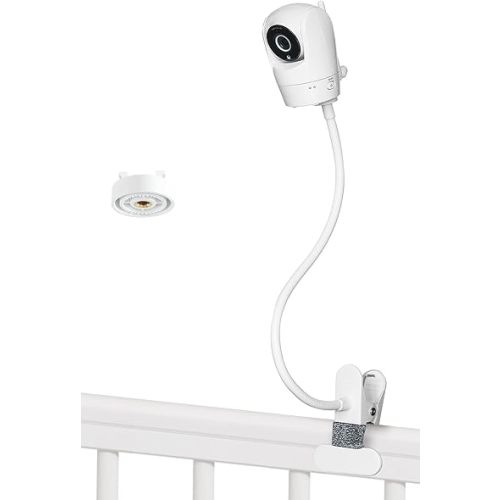 Upgraded Baby Monitor Mount for VTech VM901, VM928, VM5463, VM919HD Stand – 16.1" Flexible Arm, Strong Clamp (Fits Up to 2.55"), Adjustable Holder for Crib, Shelf, No Drilling