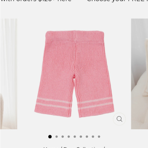 Knitted Wide Leg Pants - Blush