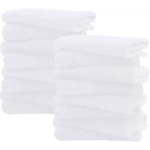 16 Pack Burp Cloths for Baby - 20" by 10" Ultra Absorbent Burping Cloth, Newborn Towel - Milk Spit Up Rags - Burpy Cloths for Unisex, Boy, Girl - Burp Cloths Set (White)