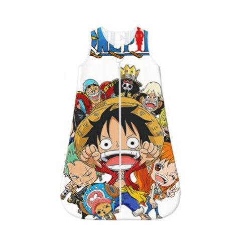 Anime One Piece Unisex Baby Sleep Sack 0-24 Months, Baby Wearable Blanket with 2-Way Zipper, Warm Comfy Essentials Sleep Clothes/Sleeping Bag