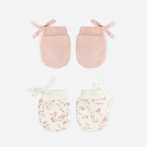 No Scratch Mittens, Set Of 2 || Rose, French Garden – Quincy Mae