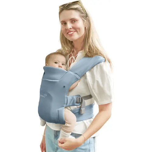 GROWNSY Baby Carrier Newborn to Toddler, Cozy Baby Wraps Carrier, Ergonomic Baby Carrier with Head Support, Oxford Blue