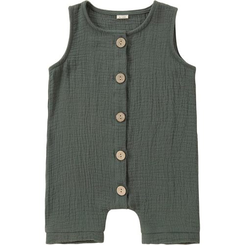 MICHLEY Baby Boys Girls Cotton Linen Summer Romper Sleeveless Infant Toddler Outfits Jumpsuit 0-24 Months (Machine Wash)