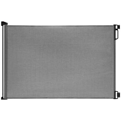EasyBaby Products Indoor Outdoor Retractable Baby Gate, 33" Tall, Extends up to 55" Wide, Grey