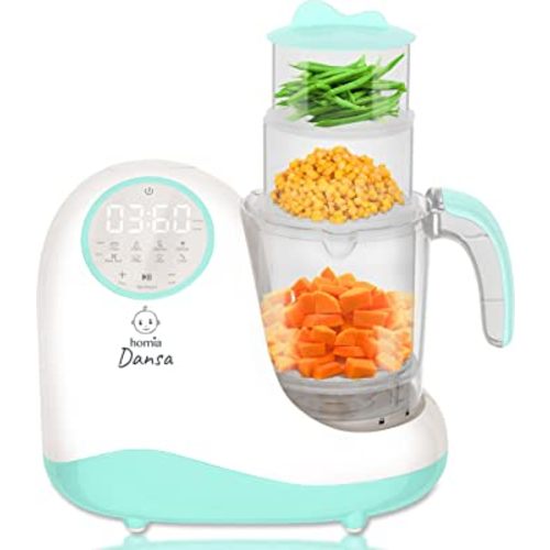 Baby Food Maker Chopper Grinder - Mills and Steamer 8 in 1 Processor for Toddlers - Steam, Blend, Chop, Disinfect, Clean, 20 Oz Tritan Stirring Cup, Touch Control Panel, Auto Shut-Off, 110V Only