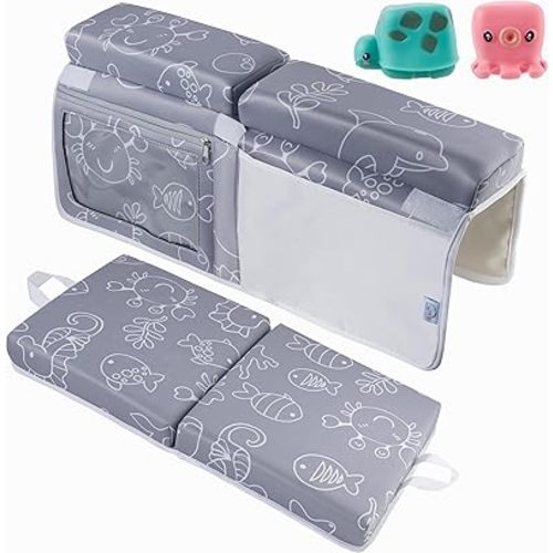 Ultimate Baby Bath Kneeler and Elbow Rest Set – Supports You for Pain-Free Bathing – Thick, Cushioned Bath Kneeler and Elbow Rest to Relieve Pressure and Keep You Comfortable During the Bath Time