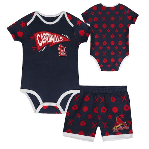 Infant St. Louis Cardinals Navy On Deck 2-Piece Diaper Cover Set