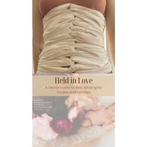 Belly Binding Bundle | 17 Yard Wrap + Gentle How-To Guide | Postpartum Recovery Support | Belly Binding Kit for New Moms