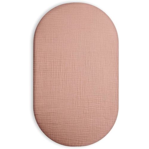 Bassinet Sheet for Baby Boy and Girl, Universal Fit for Rectangle, Oval, Hourglass Bassinet Mattress, Moses Basket Sheets (Dusty Rose)