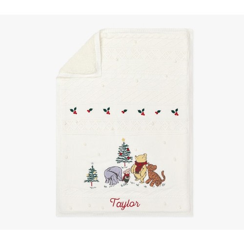 Disney's Winnie the Pooh Holiday Heirloom Baby Blanket