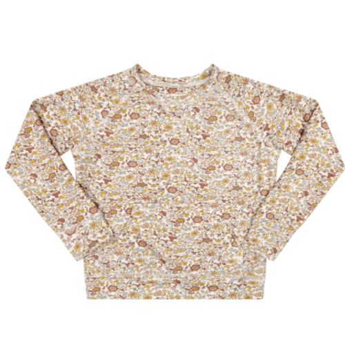 Fall Microfloral Crewneck Sweatshirt - Petit Peony | Maisonette