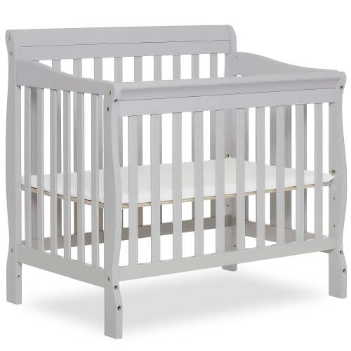 Dream On Me Aden 4-in-1 Convertible Mini Crib, Mystic Gray