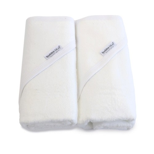 Bubba Blue 2 Pack Hooded Towel Bamboo White