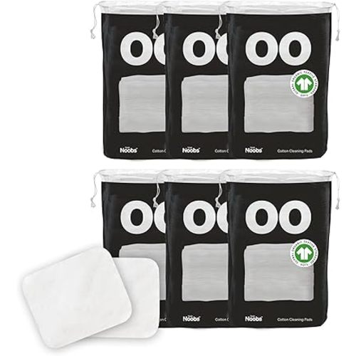 Baby Cotton Pads for Diaper Change by LoveNoobs, 360 Count, Ultra Soft 100% Organic Extra Large Cotton Pads for Baby Sensitive Skin, Lint-Free, Premium Jumbo Size, GOTS Certified