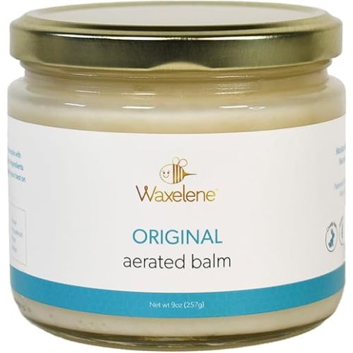Waxelene Original Aerated Balm Large Jar, Organic Multipurpose Ointment the Petroleum Jelly Alternative Eczema Dry Sensitive Skin Face Moisturizer