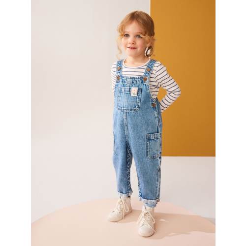 Denim 100% Cotton Dungarees (3mths-7yrs)