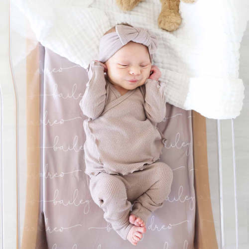 2pc Waffle Crossover Top & Bottom | Mocha