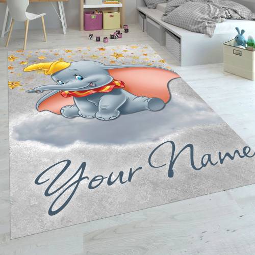 Custom Rug, Elephant Rug, Personalized Rug, Kids Room Rug, Gift for Kids, Nursery Rug, Game Mat, Baby Room Decor, Newborn Gift, Animal Rug