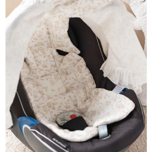 Stroller Cushion - Toile De Jouy / Beige