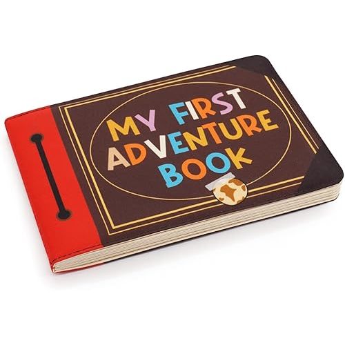 My First Adventure Book | Baby Photo Album | Soft Baby Book First Year Baby Album Gift Set for Newborn Toddler & Kids Baby Shower - Memory Album Holds 4x6 Photos