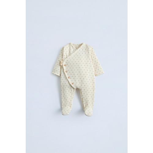 FLORAL QUILTED ROMPER - Ecru | ZARA United States