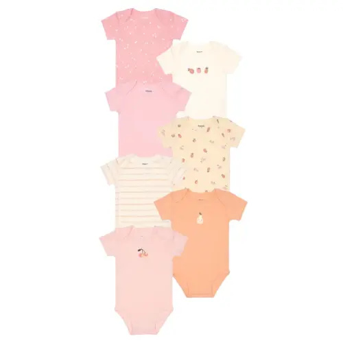 Pekkle Infant Short Sleeve Body Suit, 7-Pack | Costco