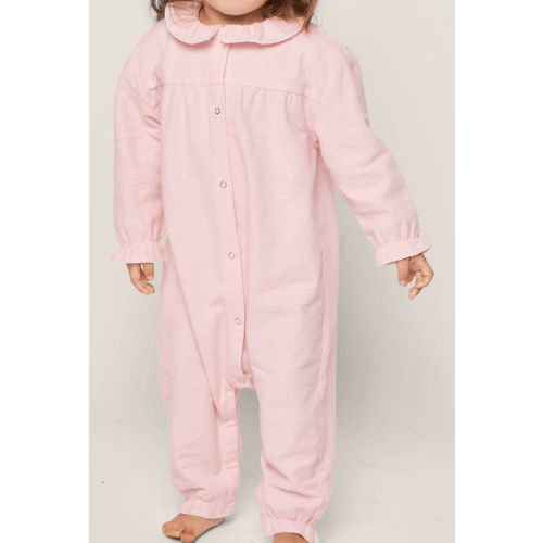 Baby's Flannel Madeline Romper in Pink