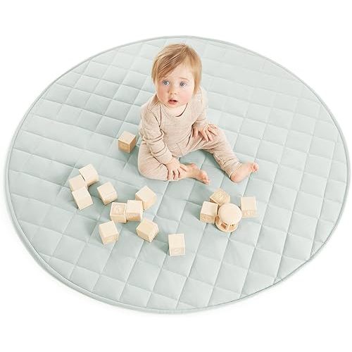 Stylish Baby Play Mat - Soft Cotton Crawling Mat Creates a Great Play Gym Area for Your Baby Boy or Girl - The Perfect Foldable Tummy Time Floor Playmat That Fits Nicely with Any Kids Playroom Decor