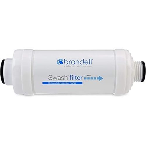 Brondell SWF44 Swash Bidet Filter, Premium Carbon Water Filtration System for Electric Bidet Toilet Seats, Lasts Up to 6 Months