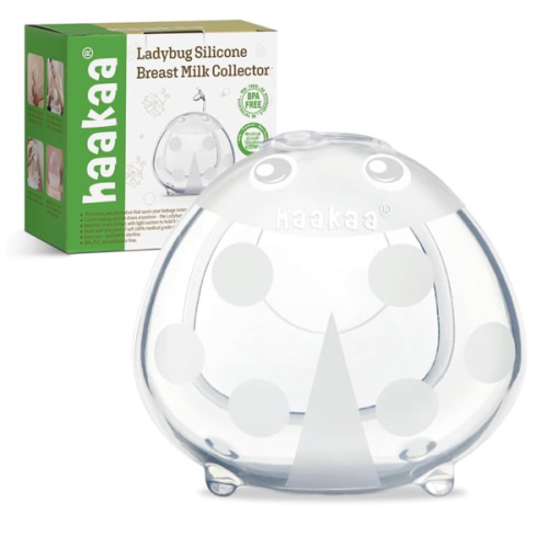 haakaa Ladybug Milk Collector Breast Milk Saver Breast Shell for Breastfeeding, Collect Breastmilk Leaks, Skin-Friendly and Easy to Wear (1.4oz/40ml,1PC)