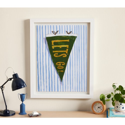 Jordan Connelly Let's Go Flag Framed Wall Art (24" x 19")