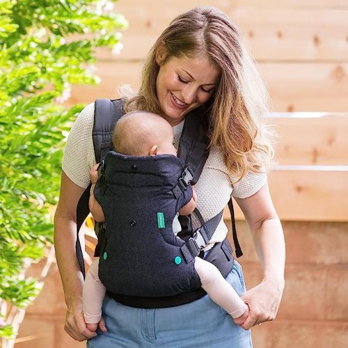 Infantino Flip 4-in-1 Baby Carrier Convertible Ergonomic, Black | Adjustable Fit, Enhanced Lumbar Support, Ergonomic Hands-Free Parenting, Registry Gift, for Newborns and Toddlers