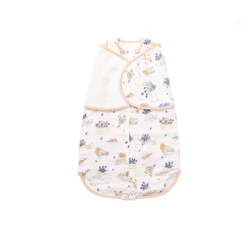 amo nenes Sleepsack Baby Swaddle, 3-Way Adjustable Wearable Blanket 6-12 Months, Swaddles Newborn Infant Sleep Sack Soft Transition Swaddling Rayon Cotton Sleeping Bag, Flower