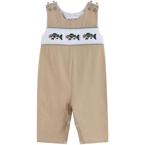 Boys Baby and Toddler Smocked Shortalls