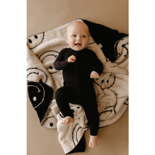 Bamboo Zip Pajamas | Midnight Black