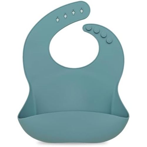 Loulou Lollipop Silicone Bib 2.0 - Slate