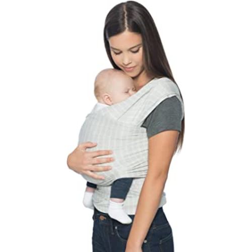Ergobaby Aura Baby Carrier Wrap for Newborn to Toddler (8-25 Pounds), Grey Stripes, One Size (Pack of 1)
