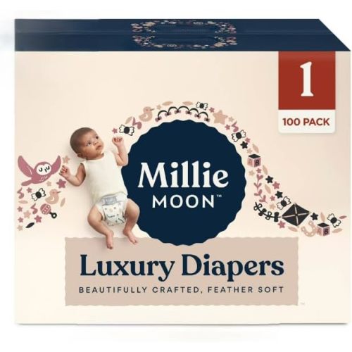 Millie Moon Luxury Diapers (1, 100, Count)