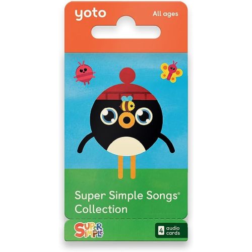 YOTO Super Simple Songs Collection – 4 Kids Musical Cards for Use with Player & Mini All-in-1 Audio Device, Educational Screen-Free Listening with Fun Singalong Music for Playtime Parties Travel