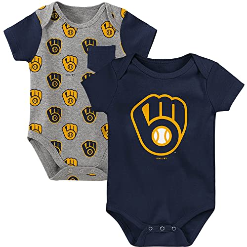 Mlb Milwaukee Brewers Toddler Boys' 2pk T-shirt : Target