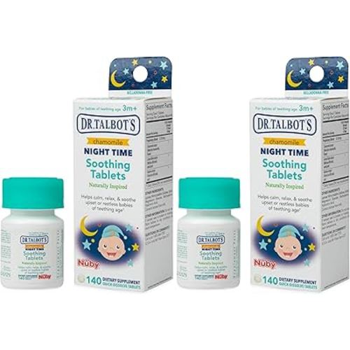 Dr. Talbot's Night Time Chamomile Soothing Tablets, Naturally Inspired, Quick Dissolve, 140 Count (Pack of 2)