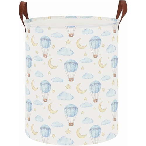 Kids Laundry Basket,Waterproof Baby Boys Nursery Hamper,Collapsible Fabric Storage Container,Toys Bin,Room Decor,Gift Basket