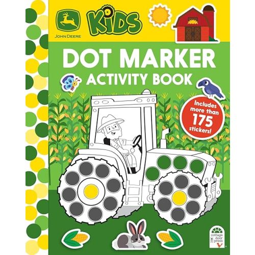 John Deere Kids Dot Marker Activity Coloring Book for Kids and Toddlers - Easy to Color Dot Art Includes More Than 175 Stickers Paperback – Sticker Book, October 1, 2024