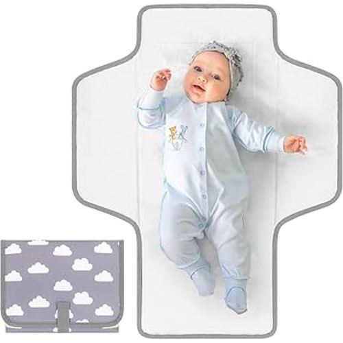 Accmor Portable Diaper Changing Pad, Waterproof Baby Changing Mat, Foldable Travel Diaper Changing Pads for Baby, Baby Essentials Shower Registry Gifts